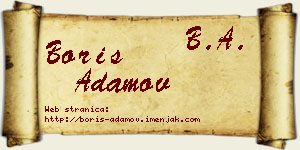 Boris Adamov vizit kartica